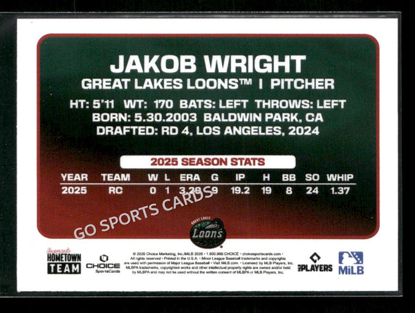 2026 Great Lakes Loons Jakob Wright