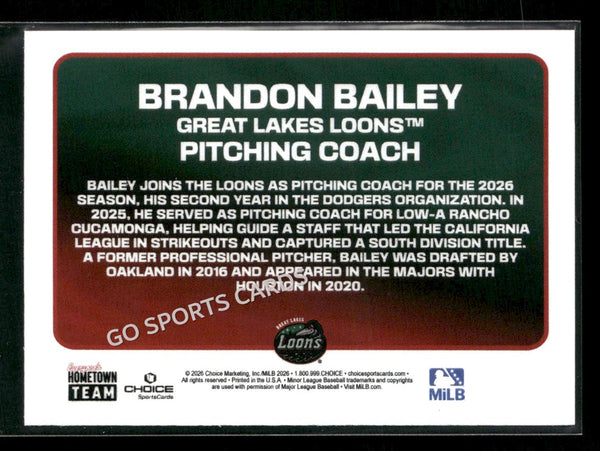 2026 Great Lakes Loons Brandon Bailey