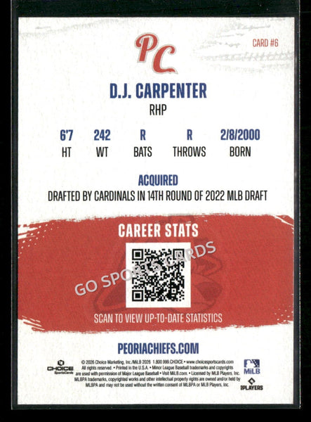 2026 Peoria Chiefs DJ Carpenter