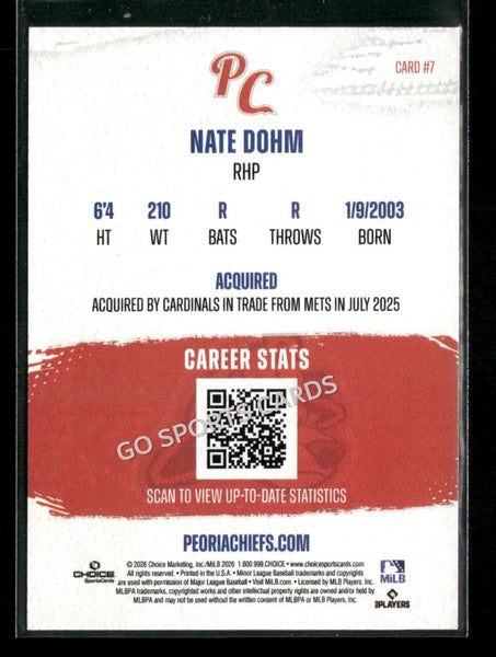 2026 Peoria Chiefs Nate Dohm
