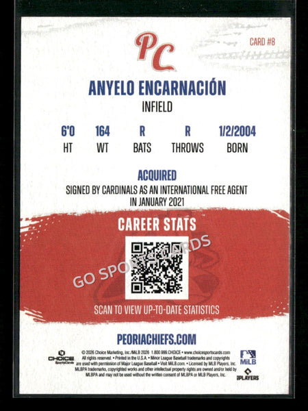 2026 Peoria Chiefs Anyelo Encarnacion