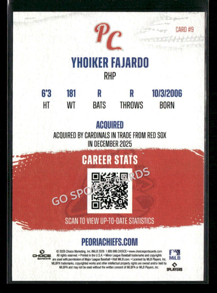 2026 Peoria Chiefs Yhoiker Fajardo