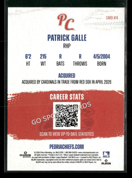 2026 Peoria Chiefs Patrick Galle