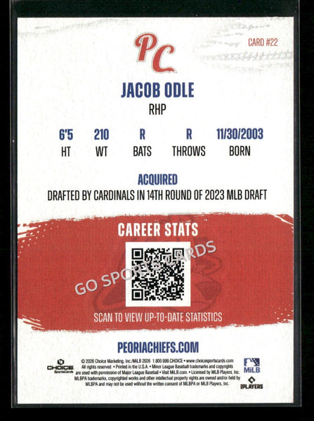 2026 Peoria Chiefs Jacob Odle