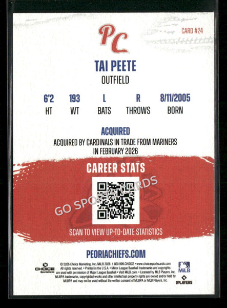 2026 Peoria Chiefs Tai Peete