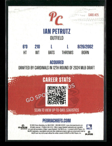 2026 Peoria Chiefs Ian Petrutz