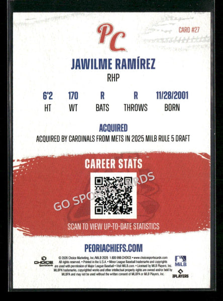 2026 Peoria Chiefs Jawilme Ramirez