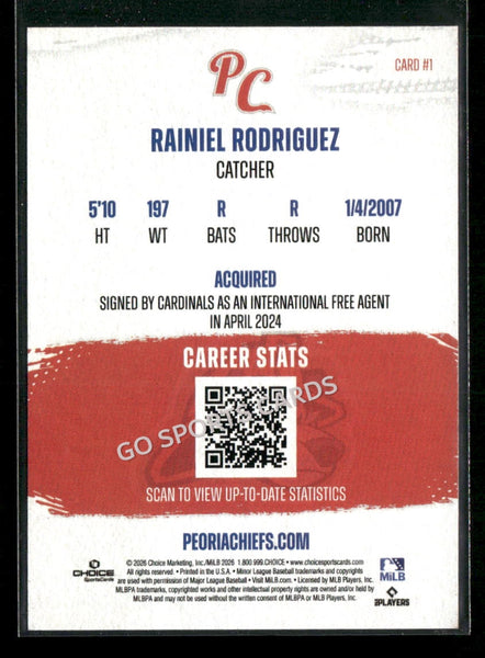 2026 Peoria Chiefs Rainiel Rodriguez
