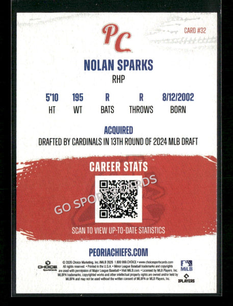 2026 Peoria Chiefs Nolan Sparks