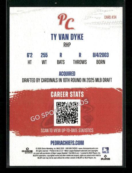 2026 Peoria Chiefs Ty Van Dyke