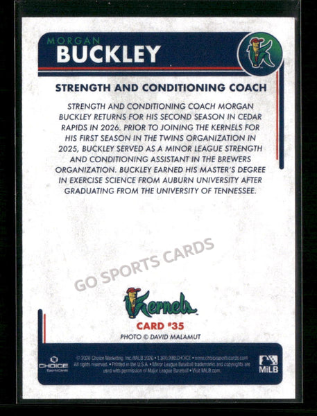 2026 Cedar Rapids Kernels Morgan Buckley
