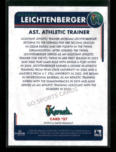 2026 Cedar Rapids Kernels Morgan Leichtenberger