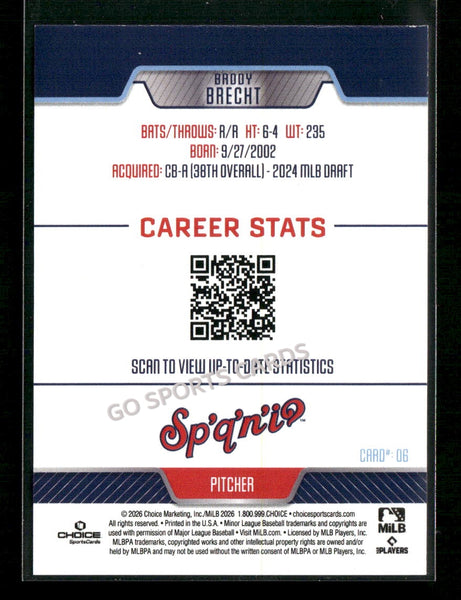 2026 Spokane Indians Brody Brecht