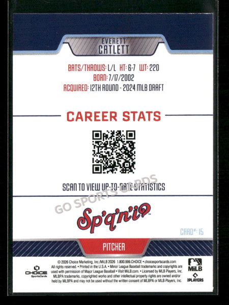 2026 Spokane Indians Everett Catlett