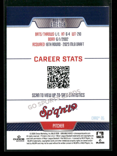 2026 Spokane Indians Austin Emener