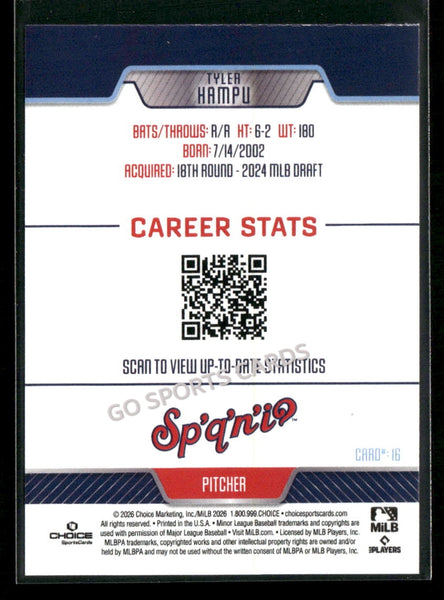 2026 Spokane Indians Tyler Hampu