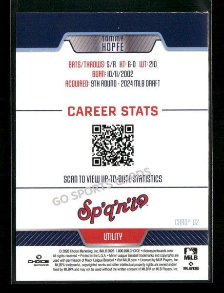 2026 Spokane Indians Tommy Kopfe