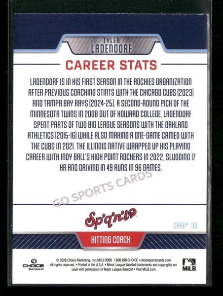 2026 Spokane Indians Tyler Ladendorf