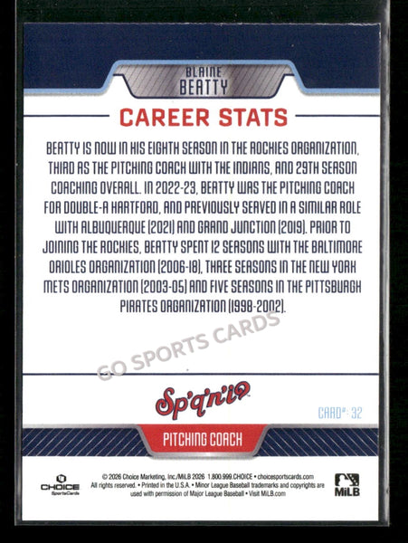 2026 Spokane Indians Blaine Beatty