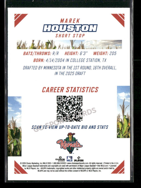 2026 Midwest League Top Prospects 2nd Marek Houston