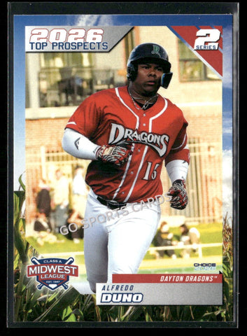 2026 Midwest League Top Prospects 2nd Alfredo Duno