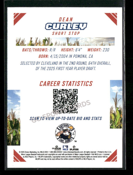 2026 Midwest League Top Prospects 2nd Dean Curley