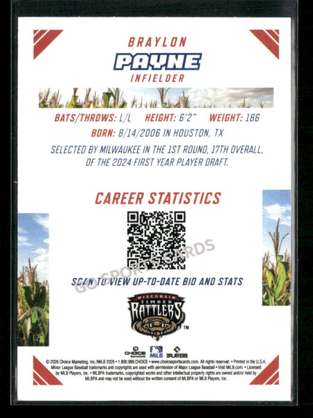2026 Midwest League Top Prospects 2nd Braylon Payne