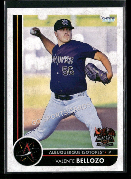 2026 Albuquerque Isotopes Valente Bellozo