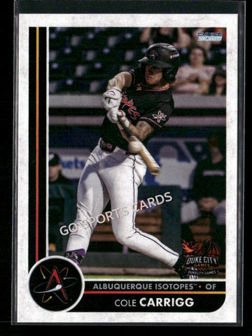 2026 Albuquerque Isotopes Cole Carrigg