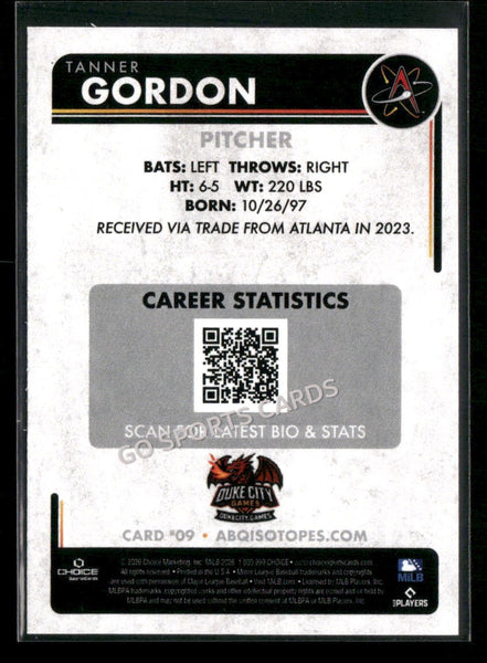 2026 Albuquerque Isotopes Tanner Gordon