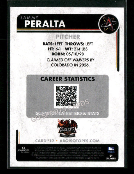 2026 Albuquerque Isotopes Sammy Peralta