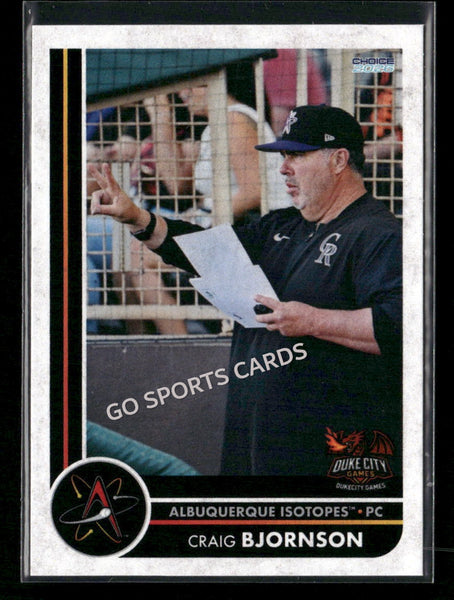 2026 Albuquerque Isotopes Craig Bjornson