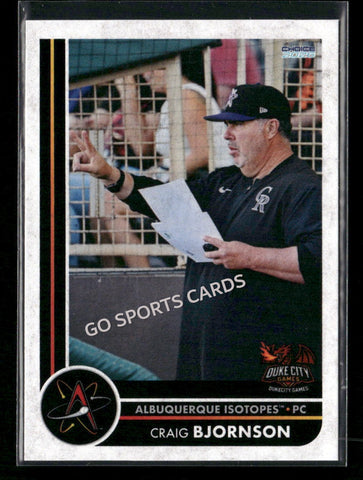2026 Albuquerque Isotopes Craig Bjornson