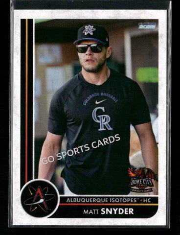2026 Albuquerque Isotopes Matt Snyder
