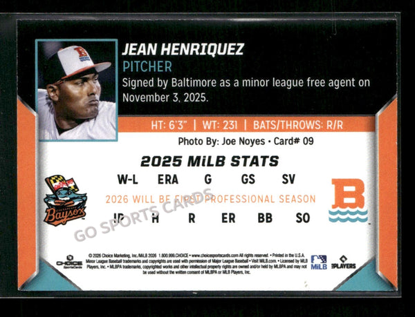 2026 Chesapeake Baysox Jean Henriquez