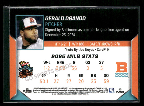 2026 Chesapeake Baysox Gerald Ogando