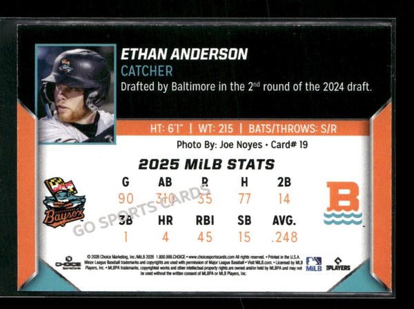 2026 Chesapeake Baysox Ethan Anderson