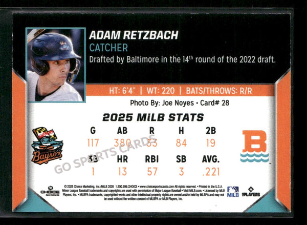 2026 Chesapeake Baysox Adam Retzbach