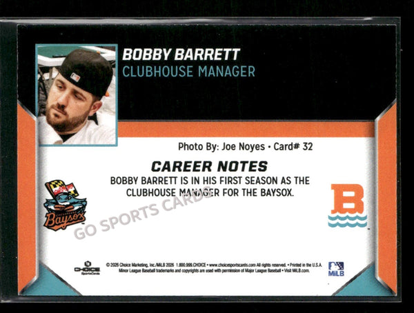 2026 Chesapeake Baysox Bobby Barrett