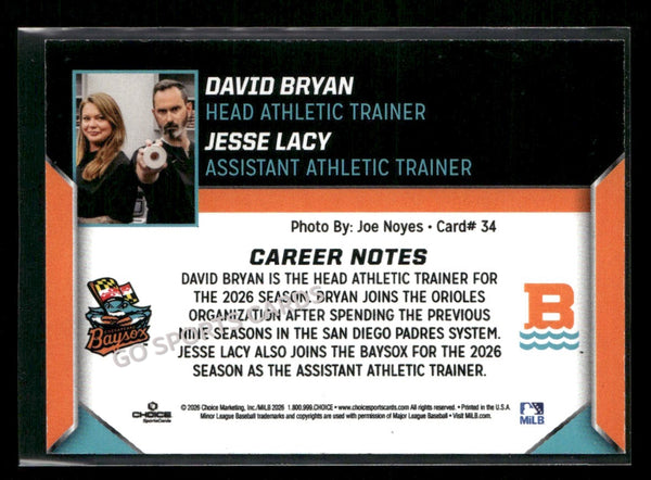 2026 Chesapeake Baysox David Bryan Jesse Lacy