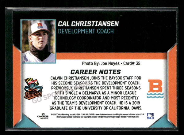 2026 Chesapeake Baysox Cal Christiansen