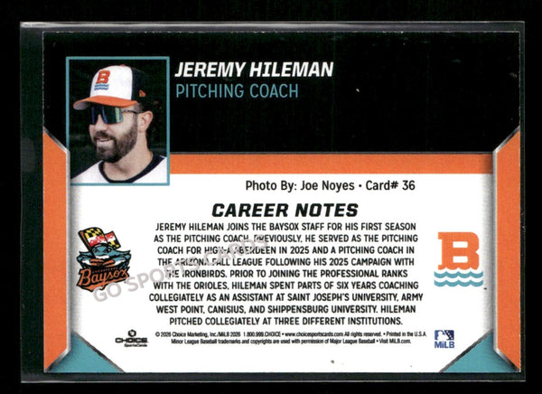 2026 Chesapeake Baysox Jeremy Hileman