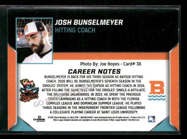 2026 Chesapeake Baysox Josh Bunselmeyer