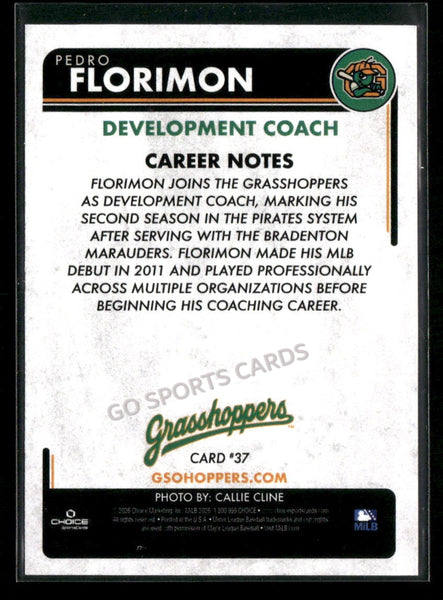 2026 Greensboro Grasshoppers Pedro Florimon