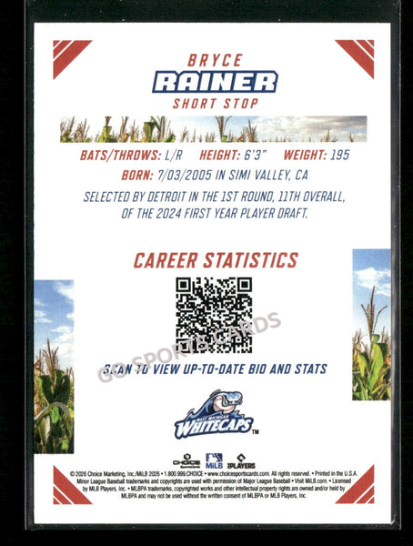 2026 Midwest League Top Prospects 2nd Bryce Rainer