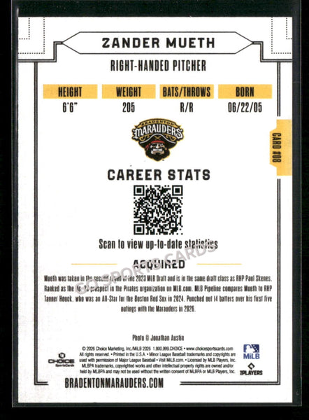 2026 Bradenton Marauders Zander Mueth