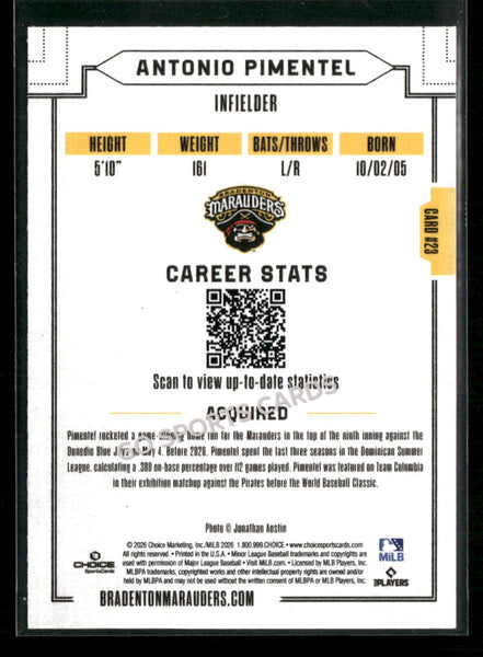2026 Bradenton Marauders Antonio Pimentel