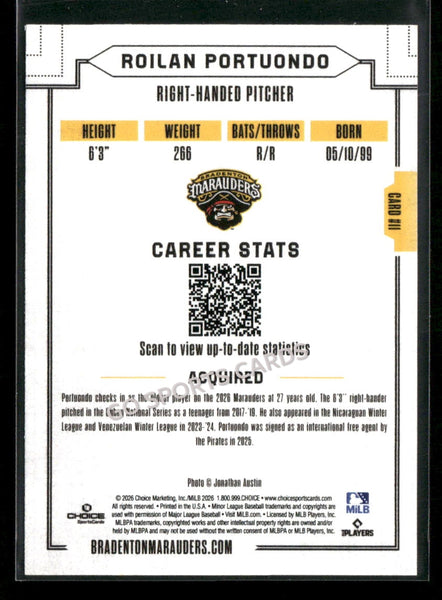 2026 Bradenton Marauders Roilan Portuondo