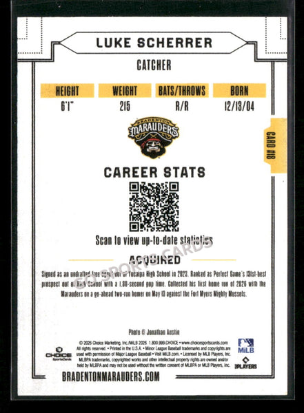 2026 Bradenton Marauders Luke Scherrer