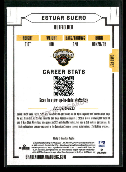 2026 Bradenton Marauders Estuar Suero
